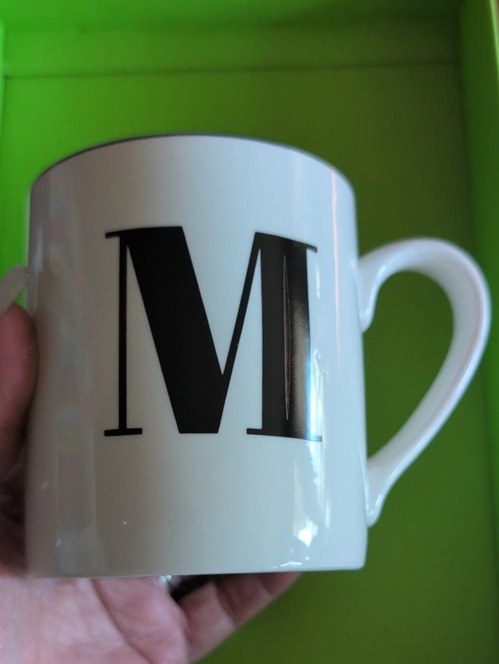Threshhold Monogram M White Ceramic Mug